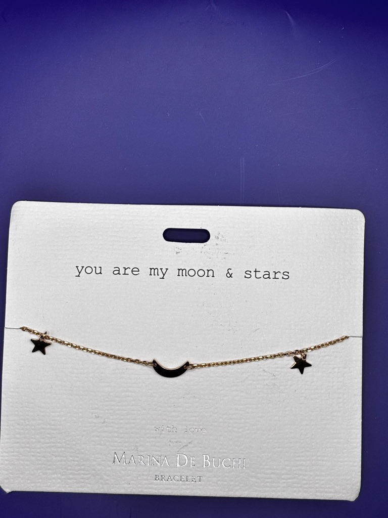 Gold Plated Moon Stars Freedom Bracelet Nwt
